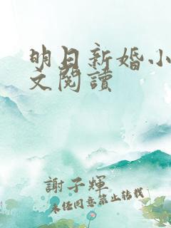 明日新婚小说全文阅读