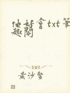 他好会txt笔趣阁