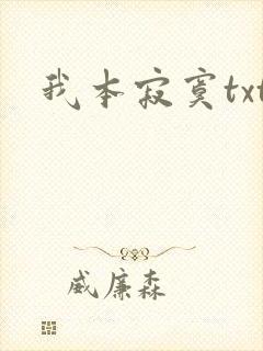 我本寂寞txt
