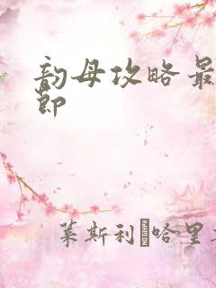 韵母攻略最新章节