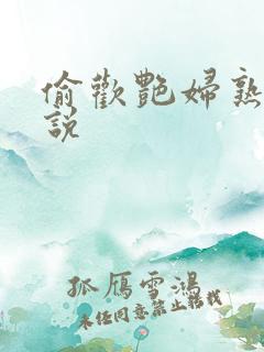 偷欢艳妇熟女小说