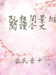 阮想周景维免费阅读全文