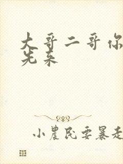 大哥二哥你们谁先来