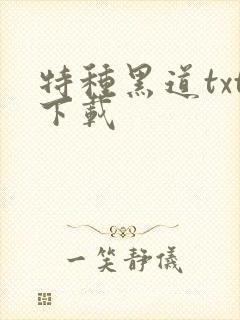 特种黑道txt下载