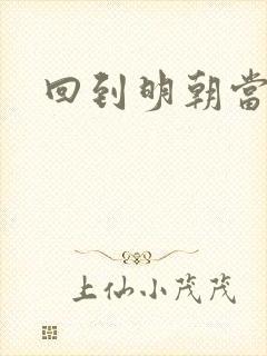 回到明朝当太子