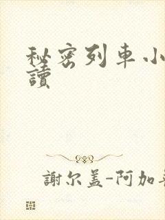 秘密列车小说阅读