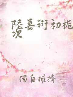 陆嘉珩初栀第一次