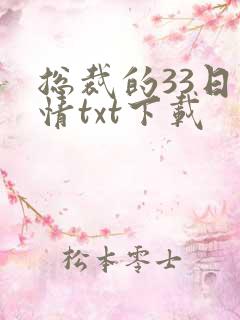 总裁的33日索情txt下载