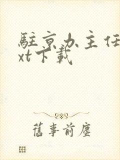 驻京办主任2txt下载