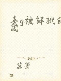 秦g被解职的原因