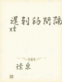 迟到的间隔年txt