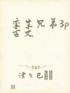 孪生兄弟3ph古文