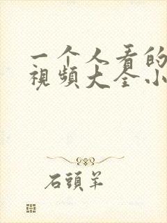 一个人看的免费视频大全小说
