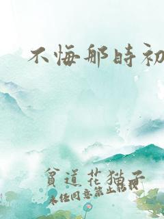 不悔那时初相遇