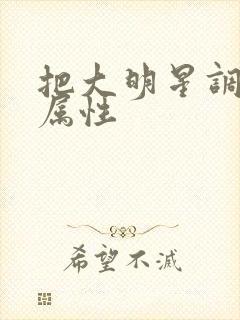 把大明星调成专属性