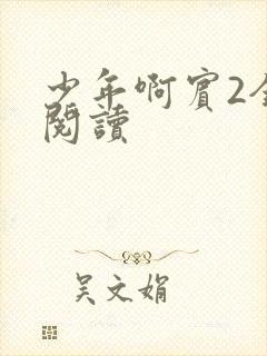 少年啊宾2全文阅读