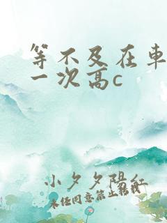 等不及在车里做一次高c