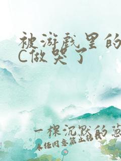 被游戏里的NPC做哭了