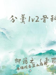 分羹1v2骨科