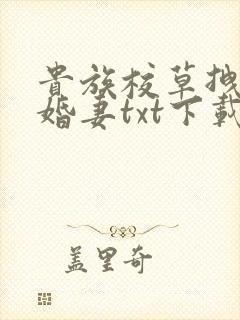 贵族校草拽拽未婚妻txt下载