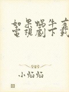 如果蜗牛有爱情电视剧下载