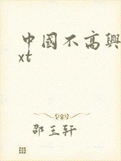 中国不高兴 txt
