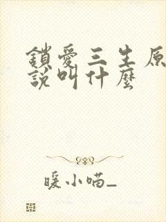 锁爱三生原著小说叫什么