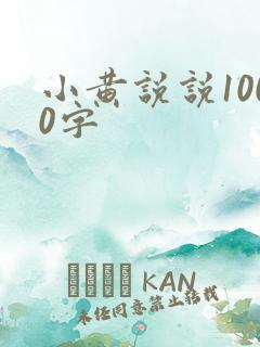 小黄说说1000字