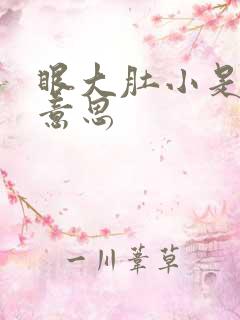 眼大肚小是什么意思