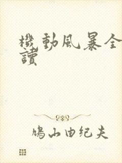 机动风暴全文阅读