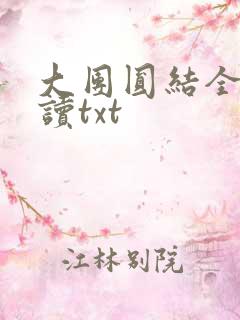 大团圆结全文阅读txt