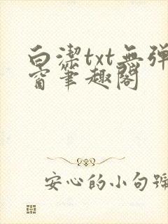 白洁txt无弹窗笔趣阁