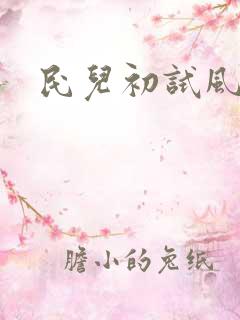 民儿初试风雨录
