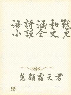 洛诗涵和战寒爵小说全文免费阅读正版笔趣阁