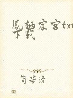 凤栖宸宫txt下载