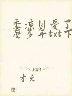季凉川爱了你这么多年txt下载