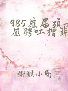 985应届硕士应聘吐槽薪资仅3400元