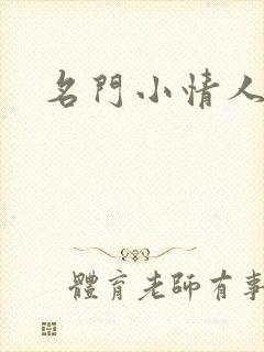 名门小情人