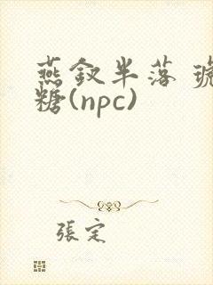 燕钗半落 琥珀糖(npc)