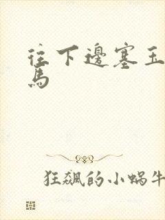 往下边塞玉器骑马