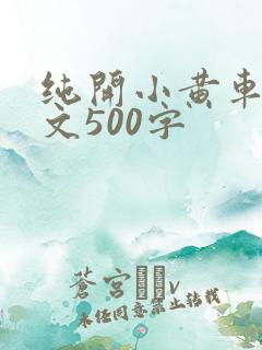 纯开小黄车小短文500字