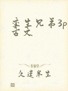 孪生兄弟3ph古文