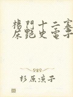 杨门十二寡妇肉床艳史电子书