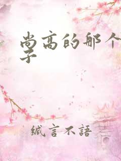 尚高的那个臭小子