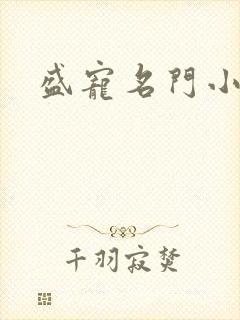 盛宠名门小夫人