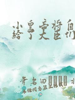 小皇帝将自己赏给了大臣们