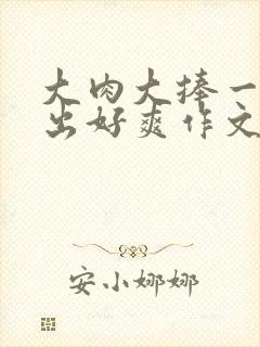 大肉大捧一进一出好爽作文