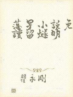 落星小说免费阅读留燧明