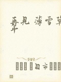 再见 薄雪草少年