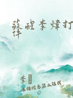 苏醒李炜打架事件